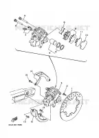 REAR BRAKE CALIPER for Yamaha YZ 1997
