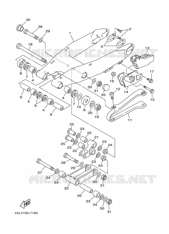 SWINGARM Yamaha MOTO 125 1997 YZ  YZ125J