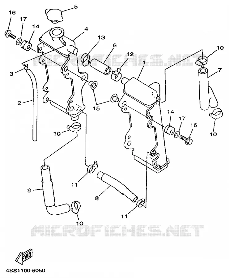 RADIATOR / HOSES Yamaha MOTO 125 1998 YZ  YZ125K