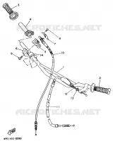 HANDLEBAR & CABLES for Yamaha YZ 1995