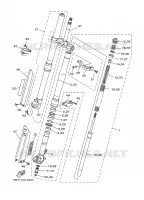 FRONT FORK for Yamaha YZ 2002