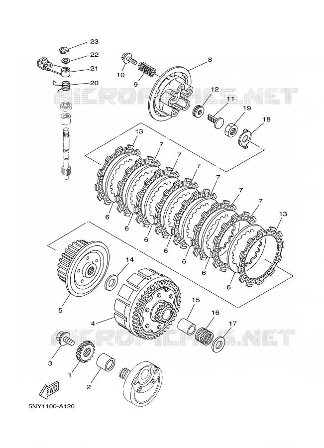 STARTER CLUTCH Yamaha MOTO 125 2002 YZ  YZ125P