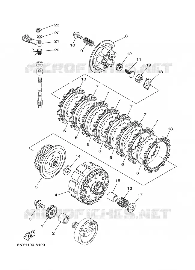 STARTER CLUTCH Yamaha MOTO 125 2003 YZ  YZ125R