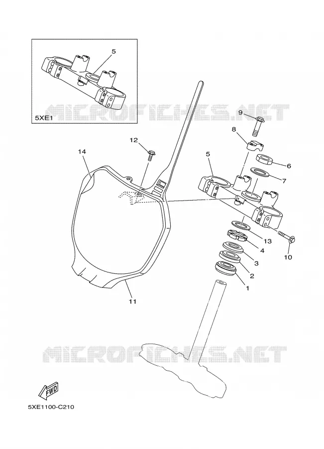 STEERING Yamaha MOTO 125 2004 YZ  YZ125S