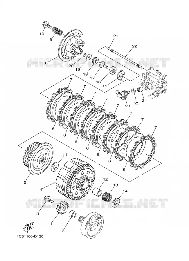 STARTER CLUTCH Yamaha MOTO 125 2005 YZ  YZ125T1
