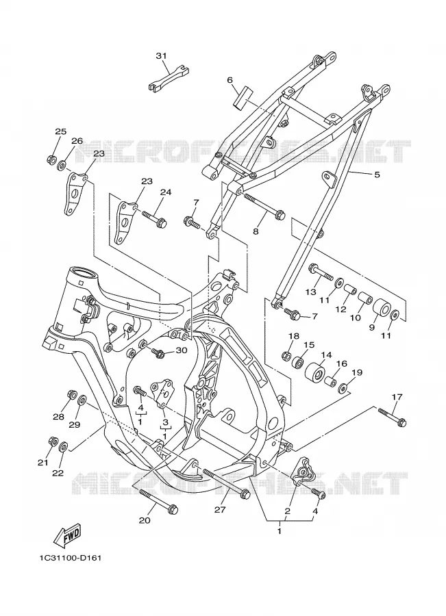 FRAME Yamaha MOTO 125 2005 YZ  YZ125T1