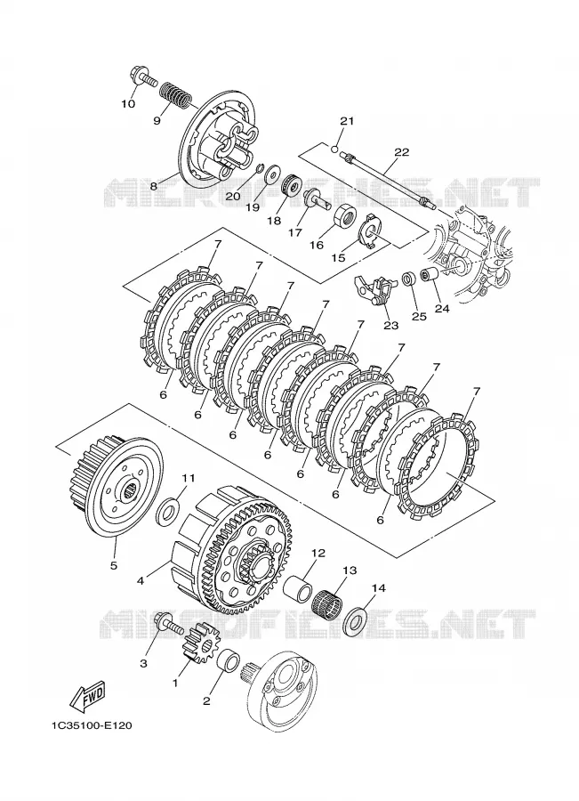 STARTER CLUTCH Yamaha MOTO 125 2006 YZ  YZ125V