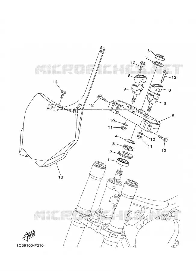 STEERING Yamaha MOTO 125 2007 YZ  YZ125W