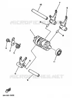 GEAR SHIFT SELECTOR DRUM / FORKS for Yamaha YZ 1987
