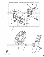 FRONT BRAKE CALIPER for Yamaha YZ 1987
