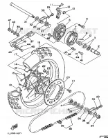 REAR WHEEL for Yamaha YZ 1987