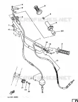 HANDLEBAR & CABLES for Yamaha YZ 1987