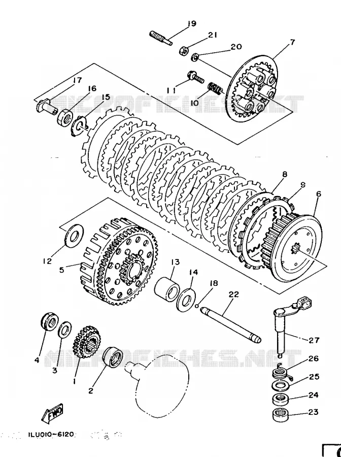 STARTER CLUTCH Yamaha MOTO 250 1987 YZ  YZ250