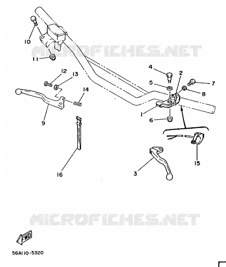 SWITCH / LEVER Yamaha MOTO 250 1987 YZ  YZ250