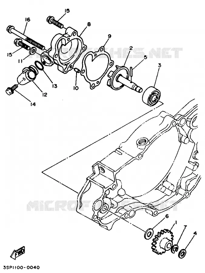 WATERPUMP Yamaha MOTO 250 1991 YZ  YZ250