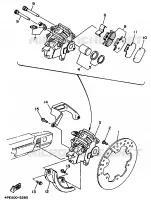 REAR BRAKE CALIPER for Yamaha YZ 1996