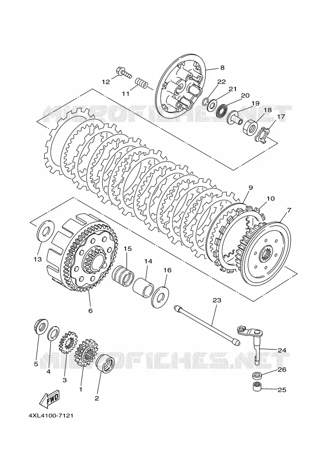 STARTER CLUTCH Yamaha MOTO 250 1997 YZ  YZ250