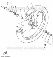 FRONT WHEEL for Yamaha YZ 1997