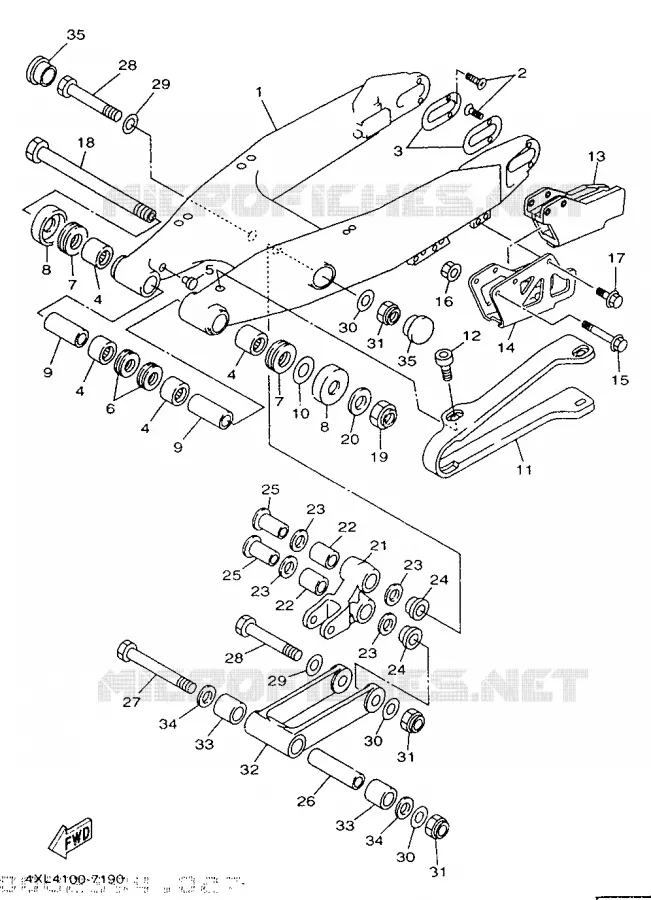 SWINGARM Yamaha MOTO 250 1997 YZ  YZ250