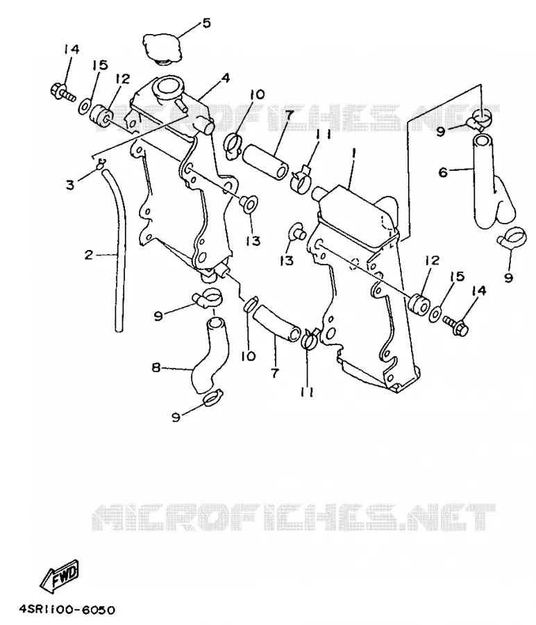 RADIATOR / HOSES Yamaha MOTO 250 1997 YZ  YZ250