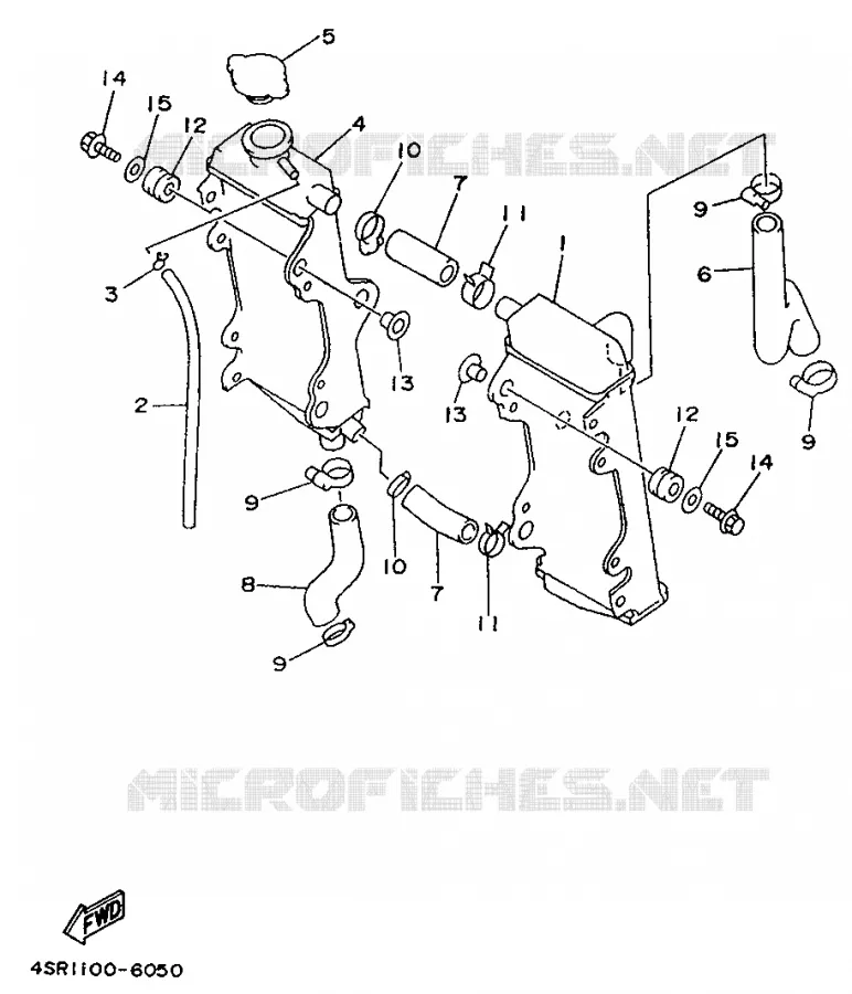 RADIATOR / HOSES Yamaha MOTO 250 1997 YZ  YZ250