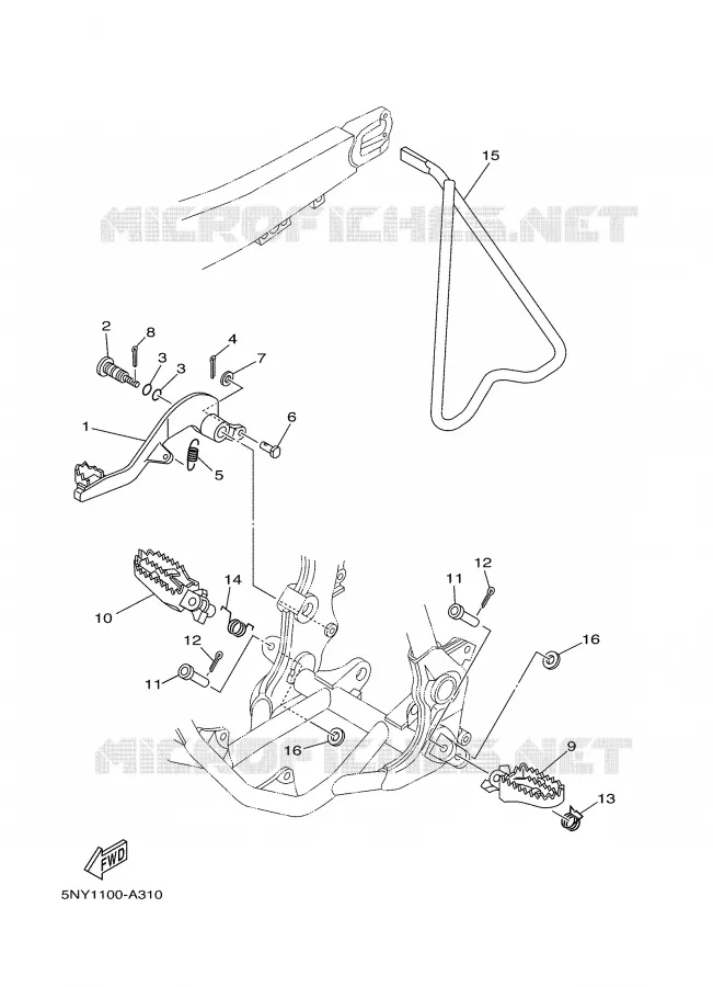 STAND / FOOTREST Yamaha MOTO 250 2002 YZ  YZ250