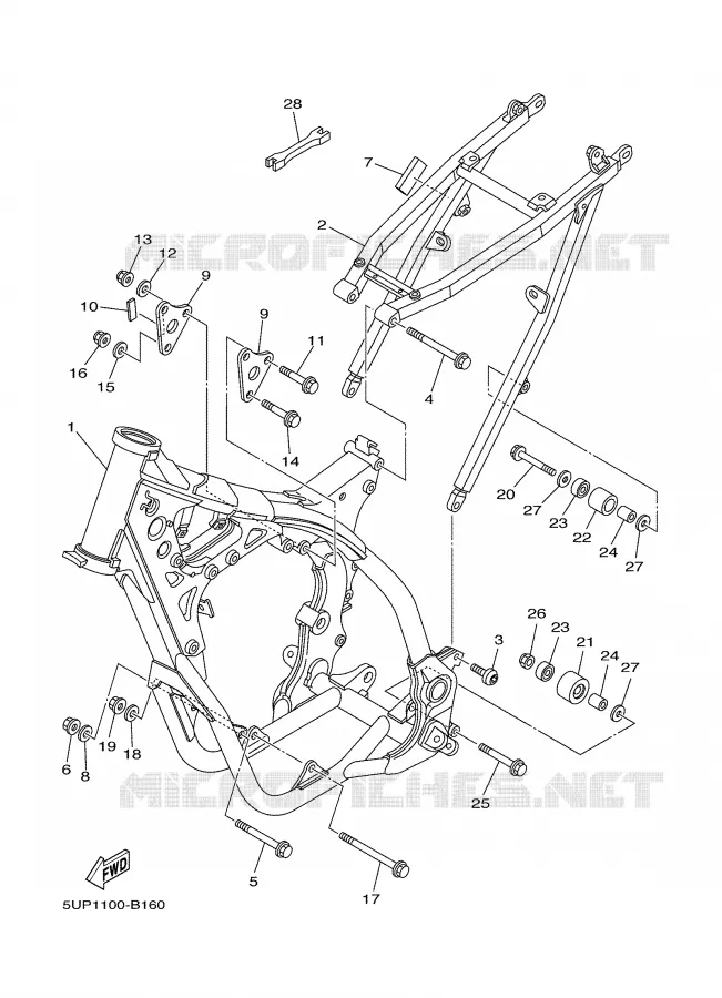 FRAME Yamaha MOTO 250 2003 YZ  YZ250