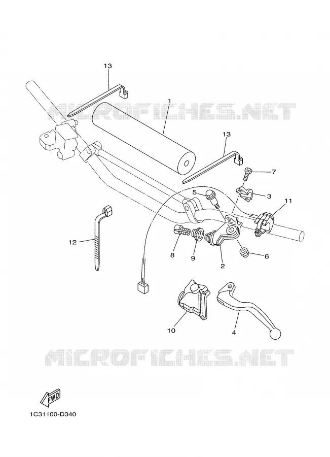 HANDLE SWITCH / LEVER Yamaha MOTO 250 2005 YZ  YZ250