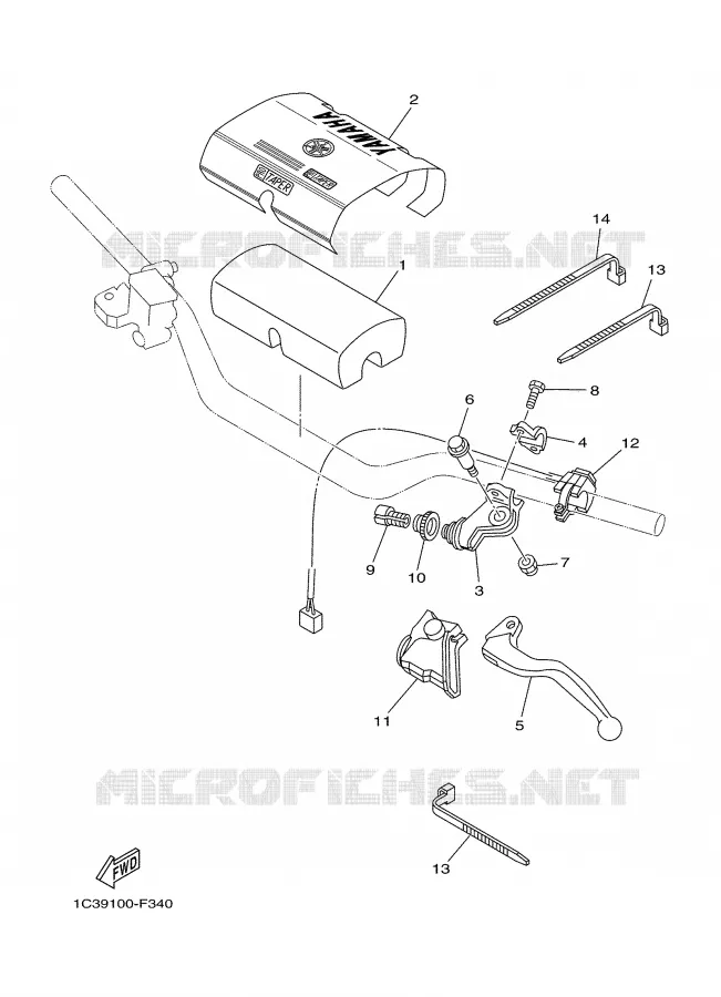 HANDLE SWITCH / LEVER Yamaha MOTO 250 2008 YZ  YZ250