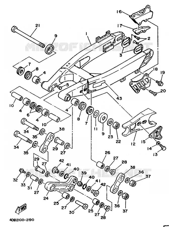 SWINGARM Yamaha MOTO 250 1992 YZ  YZ250D