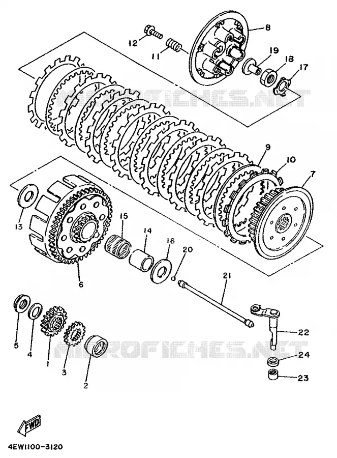 STARTER CLUTCH Yamaha MOTO 250 1993 YZ  YZ250E