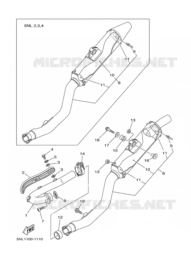 EXHAUST Yamaha MOTO 250 2001 YZF  YZ250F