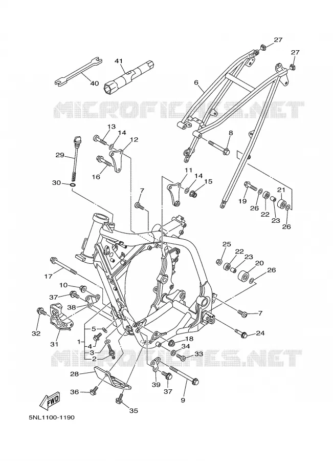 FRAME Yamaha MOTO 250 2001 YZF  YZ250F