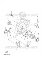 GEAR SHIFT SELECTOR DRUM / FORKS for Yamaha YZ 2001