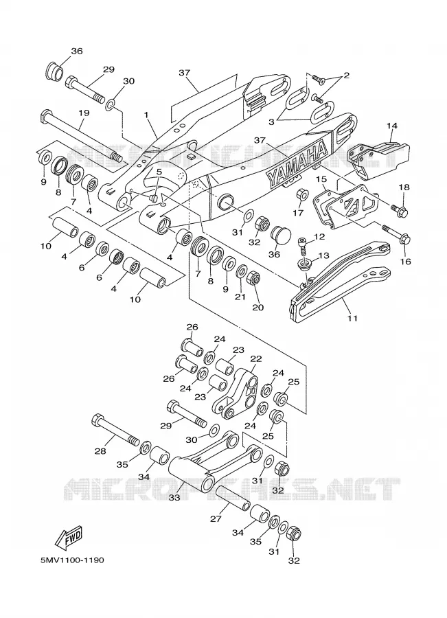 SWINGARM Yamaha MOTO 250 2001 YZ  YZ250N
