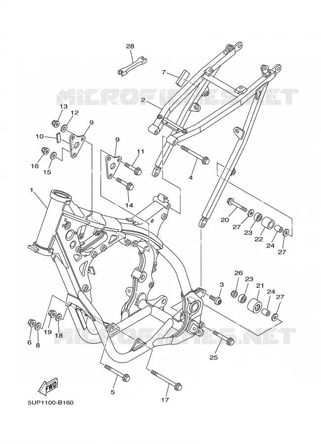FRAME Yamaha MOTO 250 2003 YZ  YZ250R
