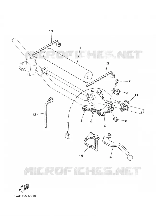 HANDLE SWITCH / LEVER Yamaha MOTO 250 2006 YZ  YZ250