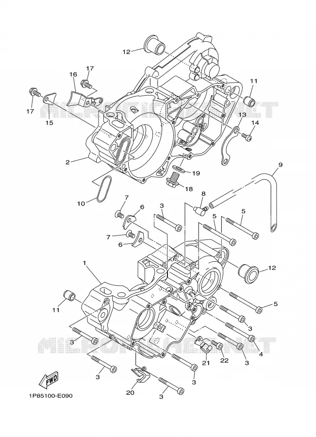 CRANKCASE Yamaha MOTO 250 2006 YZ  YZ250