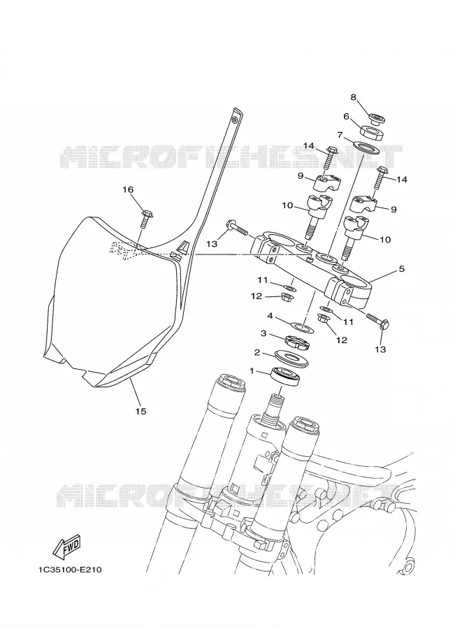 STEERING Yamaha MOTO 250 2006 YZ  YZ250