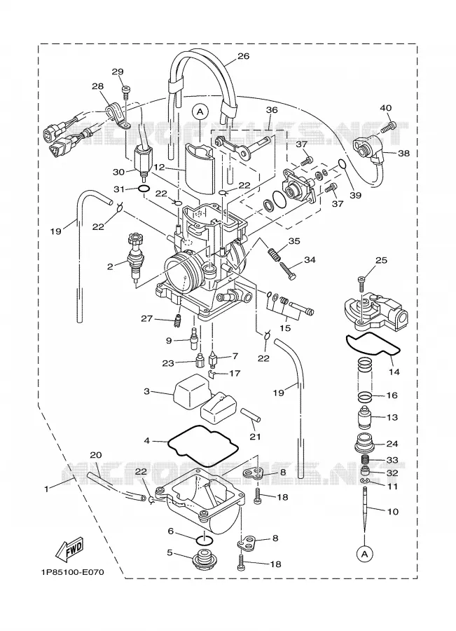CARBURETOR Yamaha MOTO 250 2009 YZ  YZ250
