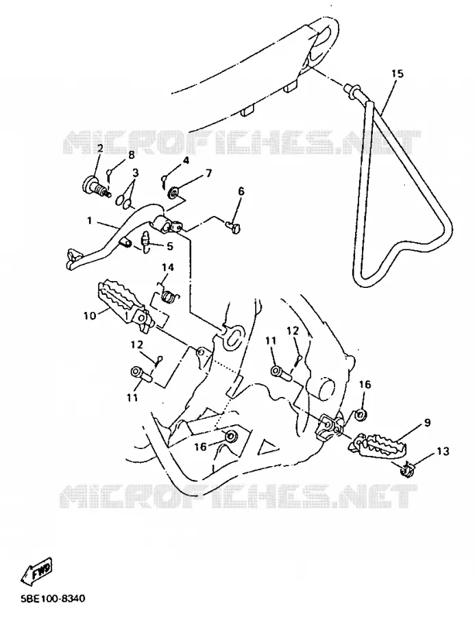 STAND / FOOTREST Yamaha MOTO 400 1998 YZF  YZ400F