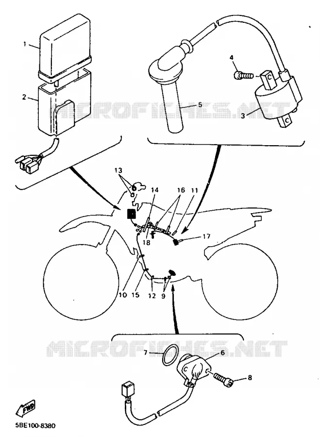 ELECTRICAL 1 Yamaha MOTO 400 1998 YZF  YZ400F
