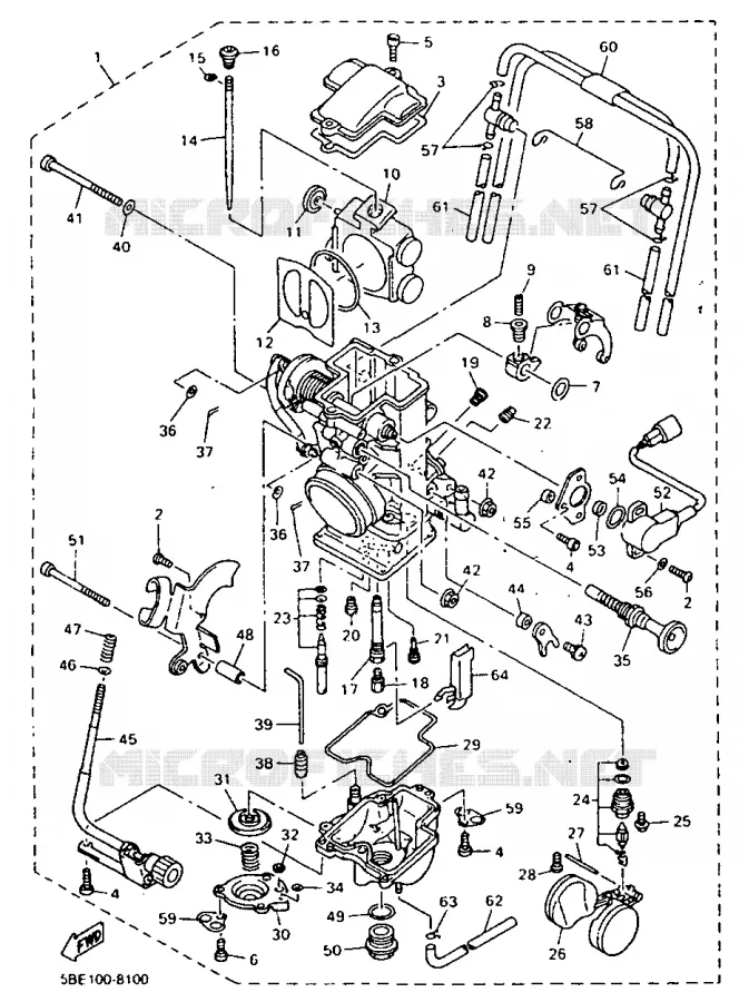 CARBURETOR Yamaha MOTO 400 1998 YZF  YZ400F