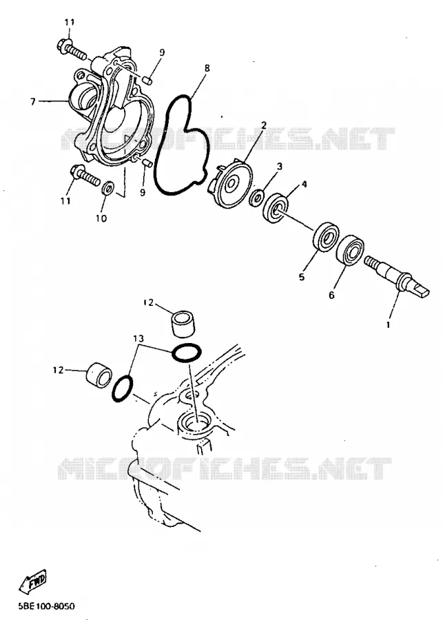 WATERPUMP Yamaha MOTO 400 1998 YZF  YZ400F