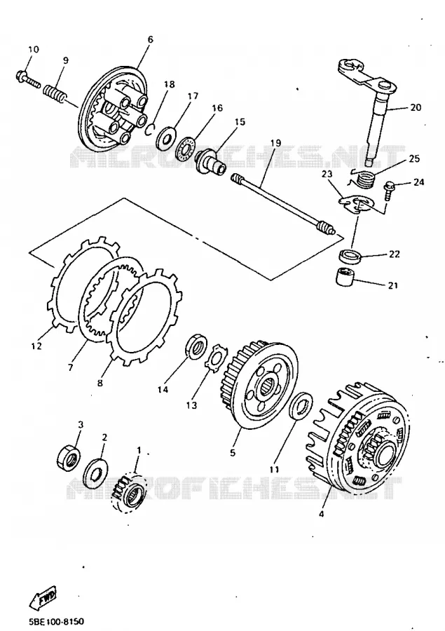 STARTER CLUTCH Yamaha MOTO 400 1998 YZF  YZ400F