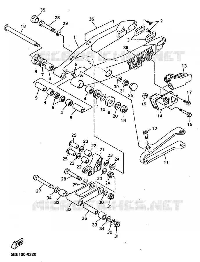 SWINGARM Yamaha MOTO 400 1998 YZF  YZ400F