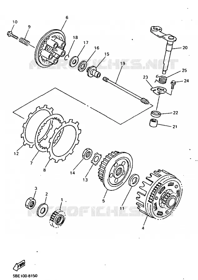 STARTER CLUTCH Yamaha MOTO 400 1998 YZF  YZ400FK