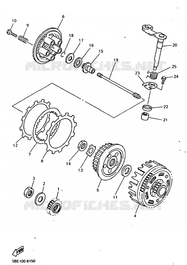 STARTER CLUTCH Yamaha MOTO 400 1998 YZF  YZ400FK