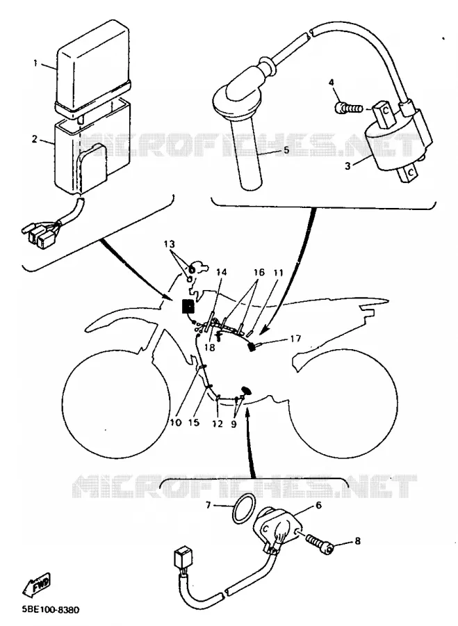 ELECTRICAL 1 Yamaha MOTO 400 1998 YZF  YZ400FK
