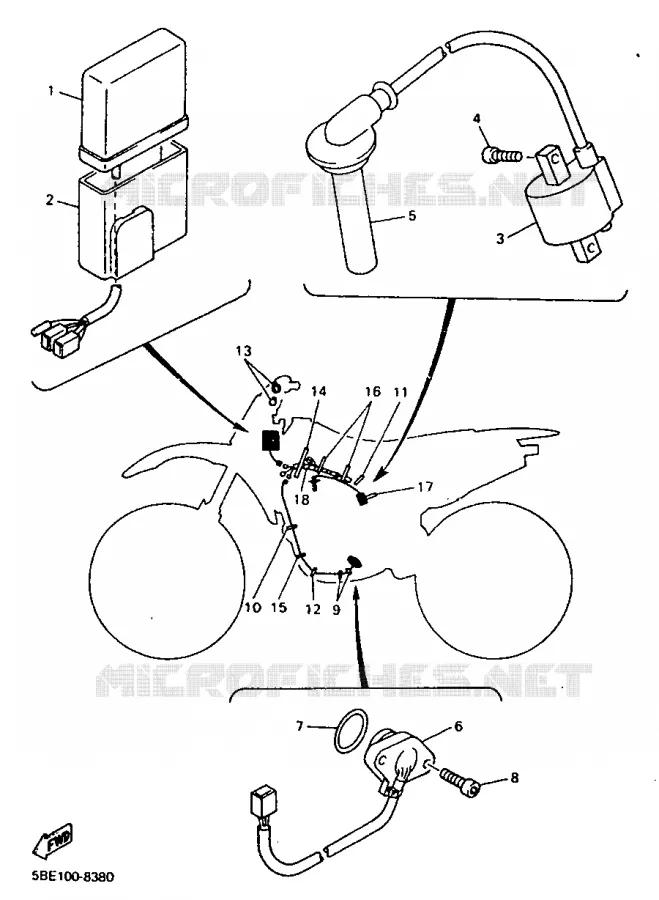 ELECTRICAL 1 Yamaha MOTO 400 1998 YZF  YZ400FK